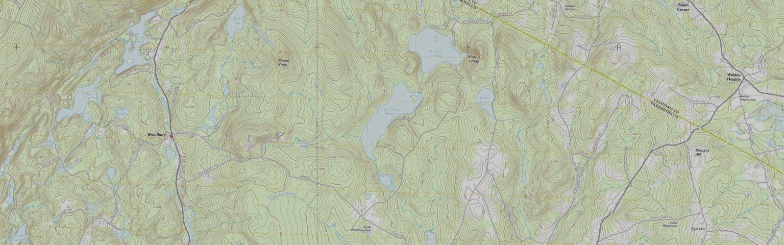 topographic map of woodbury vermont area